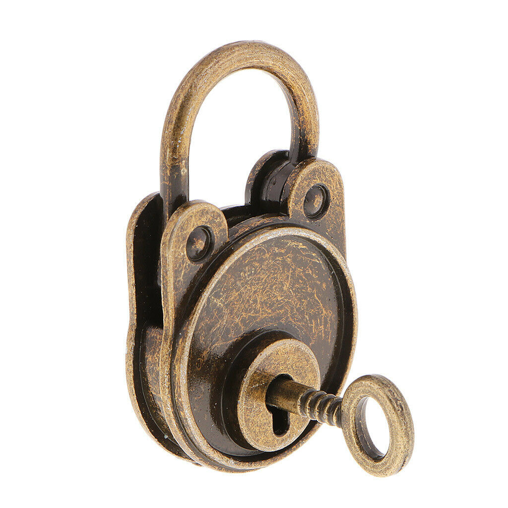 Bronze Padlocks Key Lock Hasps for Treasure Chest Suitcase Door Jewelry Box