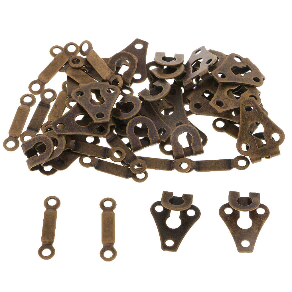 20 Pairs Bronze Sewing Hooks Eyes Closures for Trousers Skirts Dress Sewing
