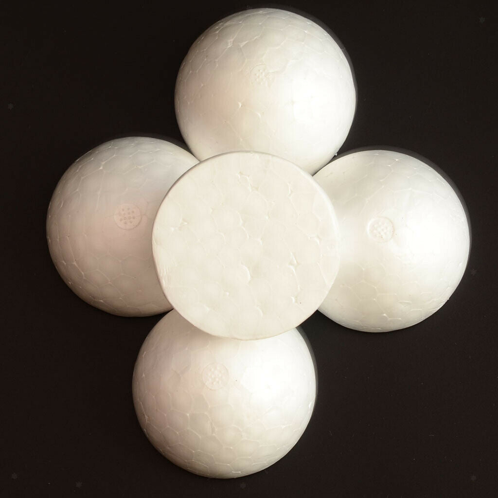 Prettyia 10 Foam Balls Polystyrene120mm Half Round Christmas Decoration Ball