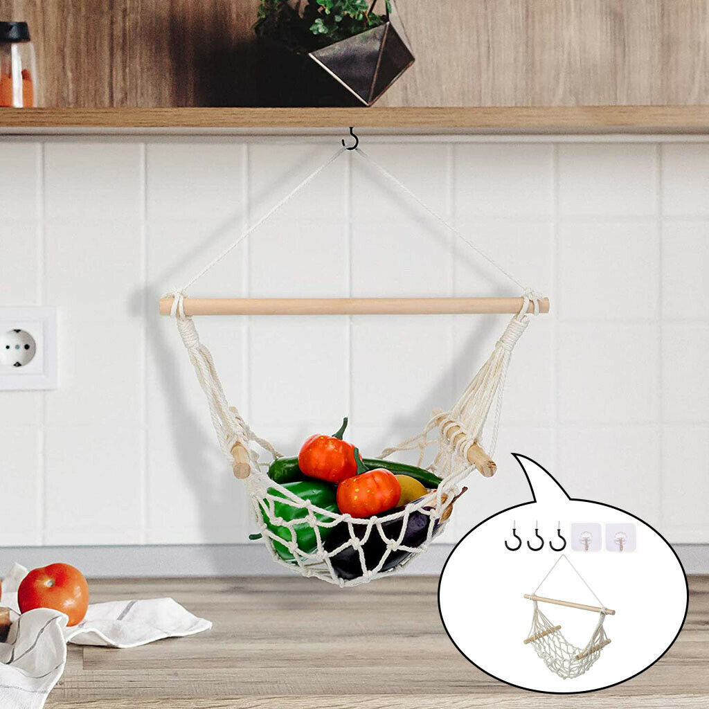 Bohemian Fruit and Veggie Hammock Fruit Holder Fruit Space Saving