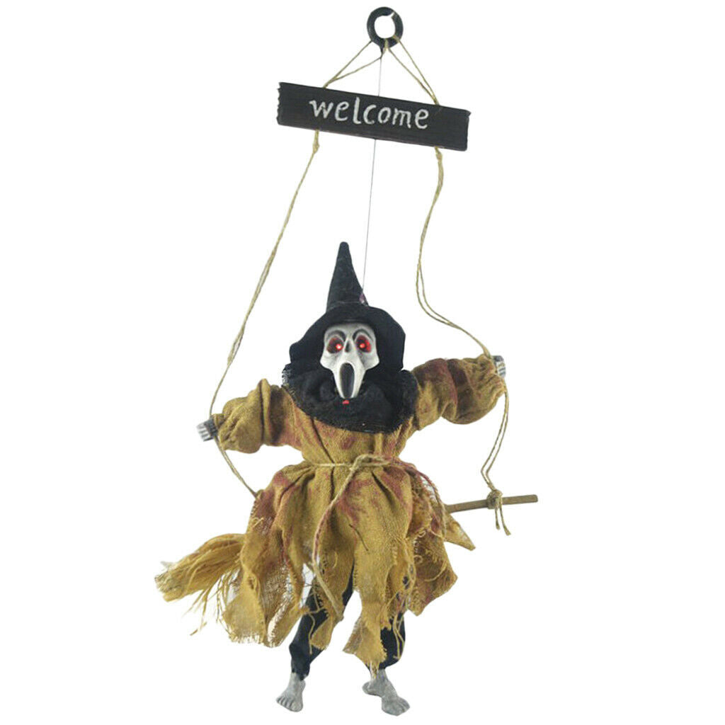 Hanging Witch, Halloween Hanging Ghost Props for House Bar Decor with Horror