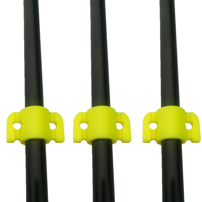 20pcs Bowfishing Safety Slider Fishing Hunting OD8MM Arrow Shafts Plastic Yellow