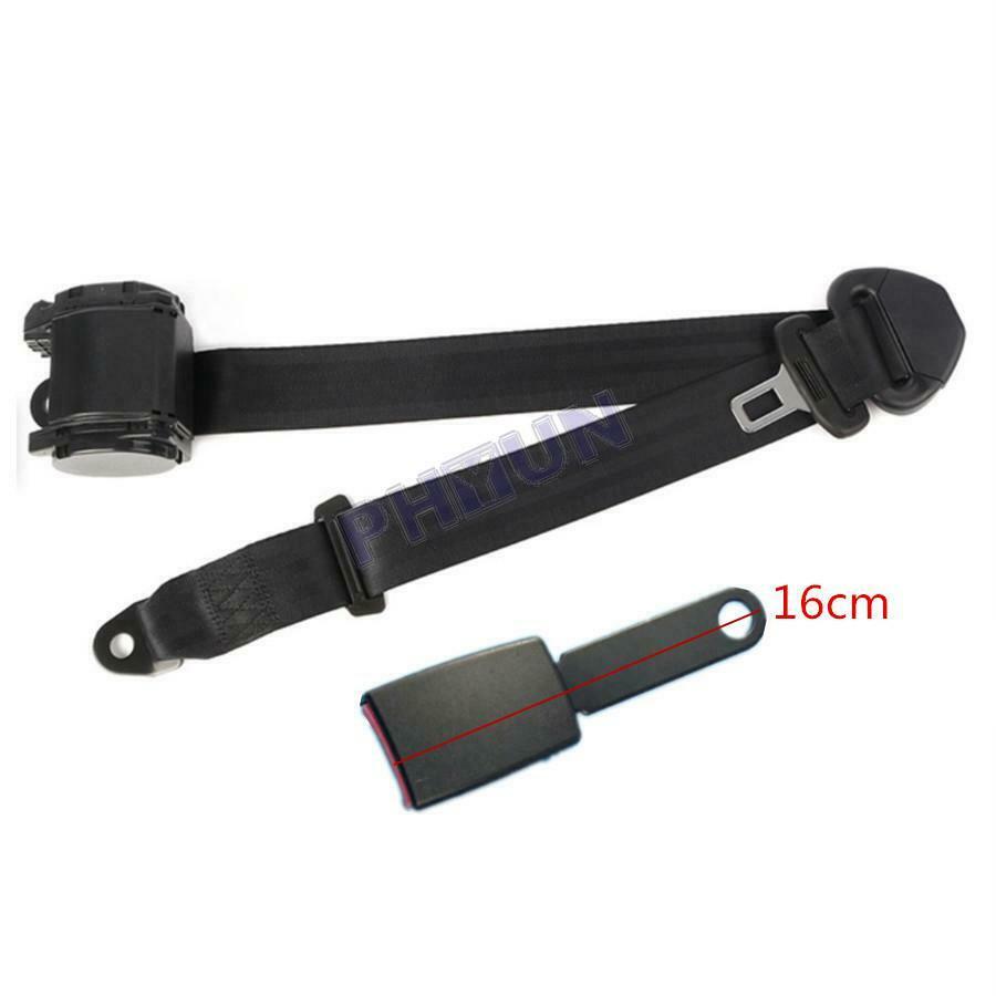3 Point Car Seat Belt & Buckle Socket Plug Connector Universal Adjustable