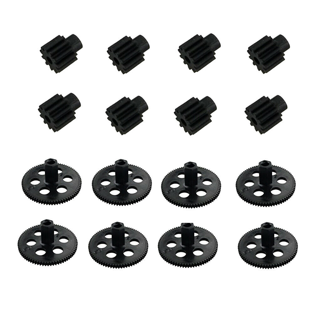 16 pieces metal spare part gear for XS809 XS809HC XS809HW, black