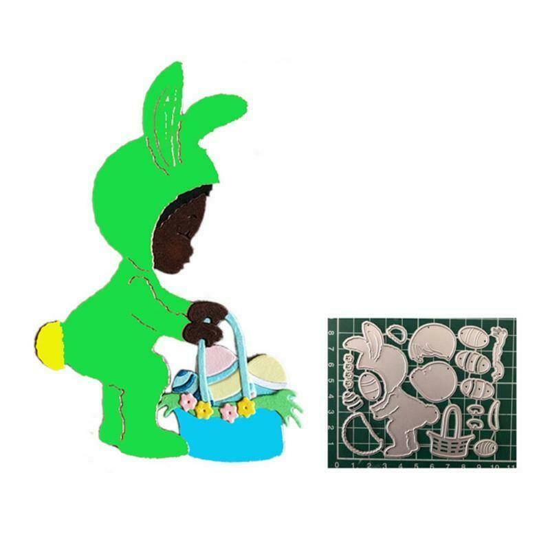 Bunny Basket Metal Cutting Dies Stencil DIY Scrapbooking Album Paper Card Mold