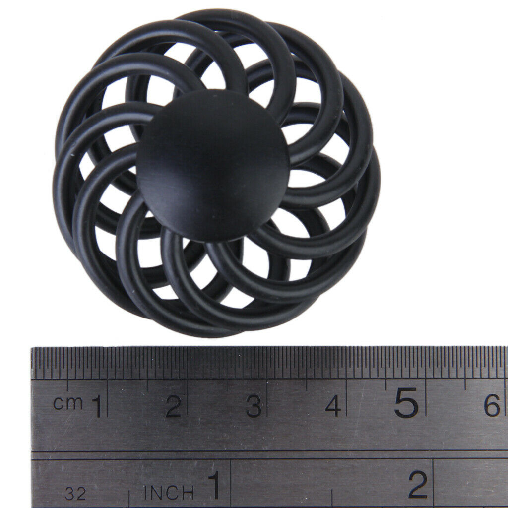 6pcs 34mm Round Bird Cage Wardrobe Cabinet Cupboard Door Drawer Handle Knob DIY