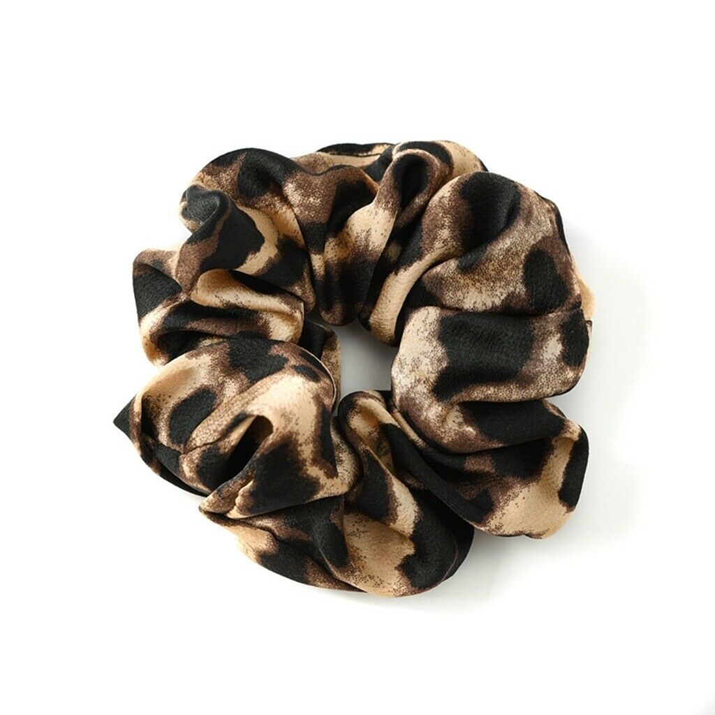 9x Womens Leopard Print Hair Scrunchies Rubber Hair Band Elastic Hair Ties