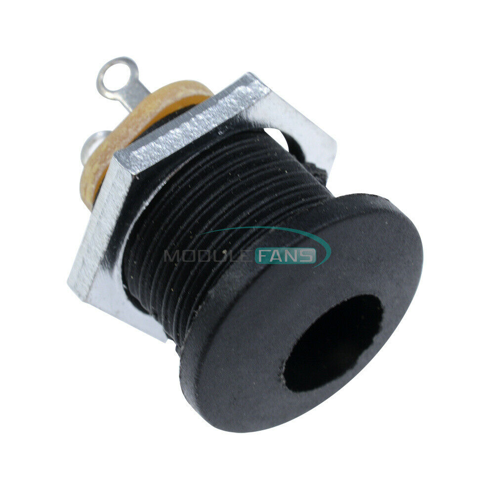 10PCS Effect/Pedal DC Power Supply Jack Socket 2.5mm F/S BK DC022 2.1x5.5mm