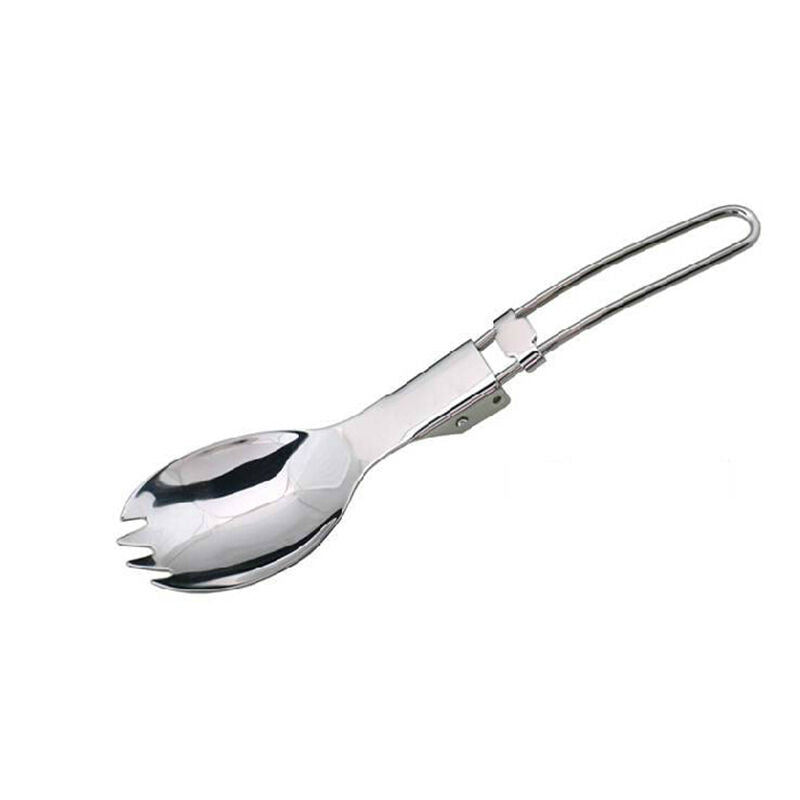 1x Portable Camping Cook Picnic Foldable Spork Stainless Steel Fork Spoon.l8