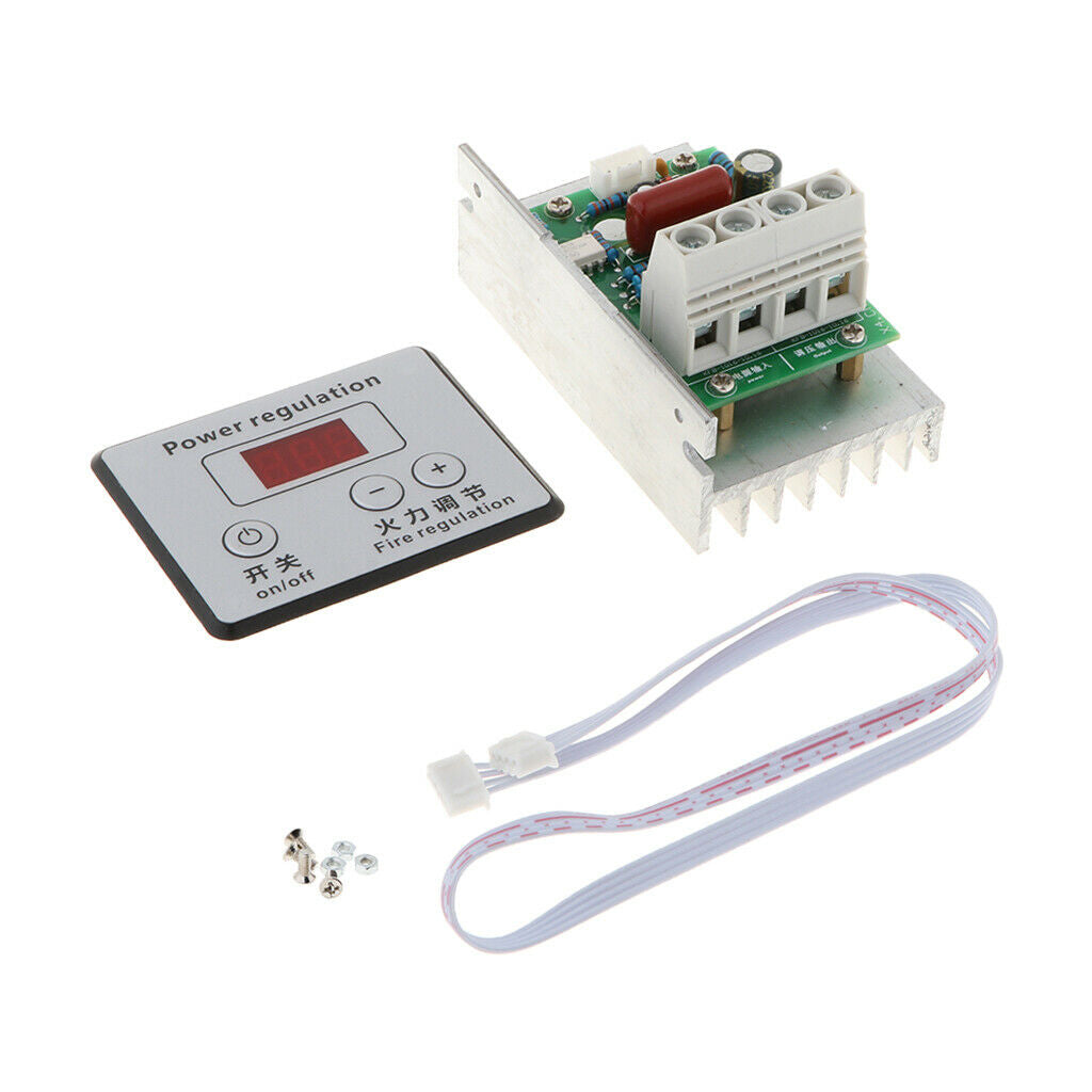 Ac Thermostat 220v 10000W Scr Digital Speed â€‹â€‹Control Dimmer Regulator Speed