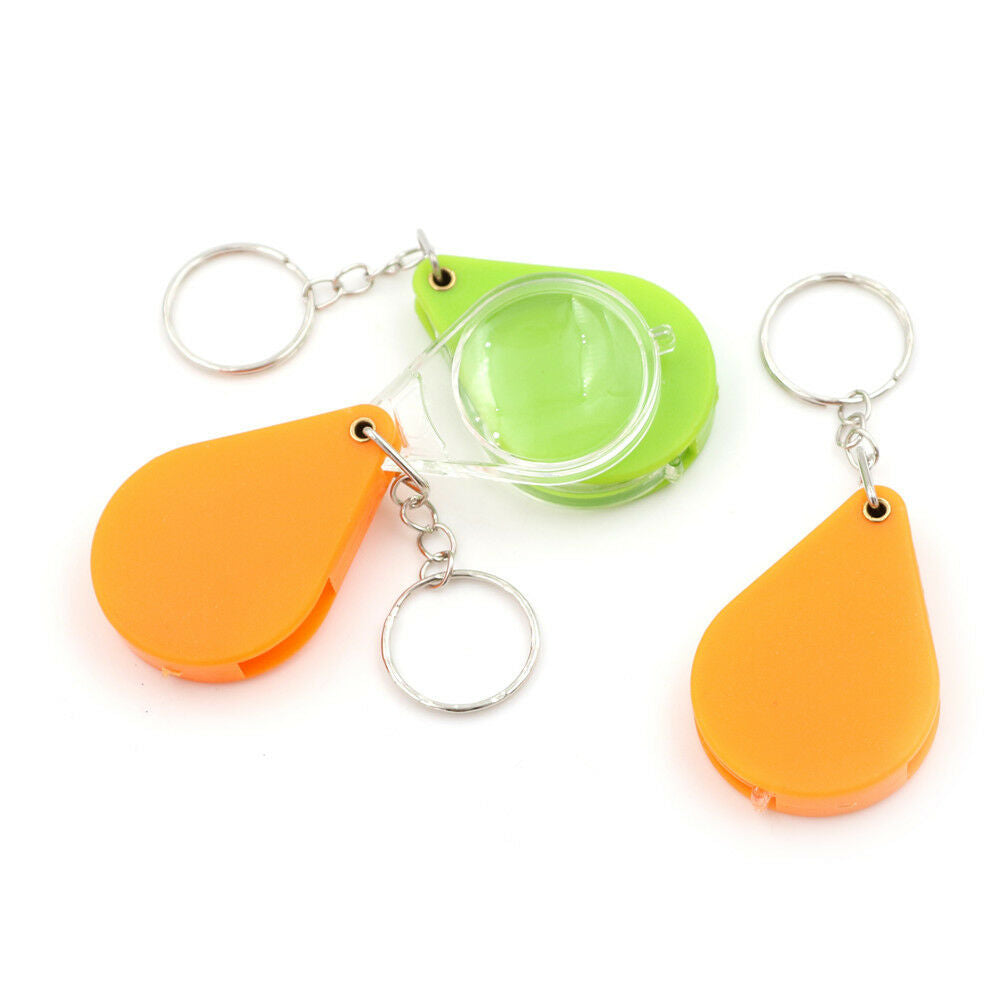 Portable Magnifying Glass Handheld Magnifier 10X Keychain Jewelry Reading Tool