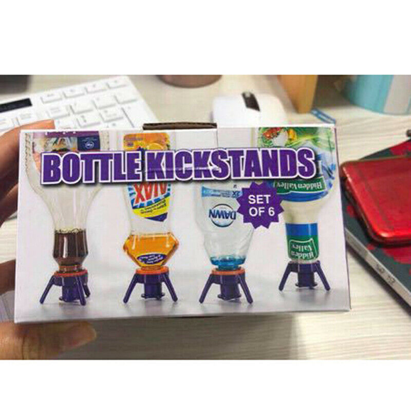 6Pcs Bottle Cap Stand Plastic Bottle Holder Shampoo Bracket Leakproof Caps Se Qx