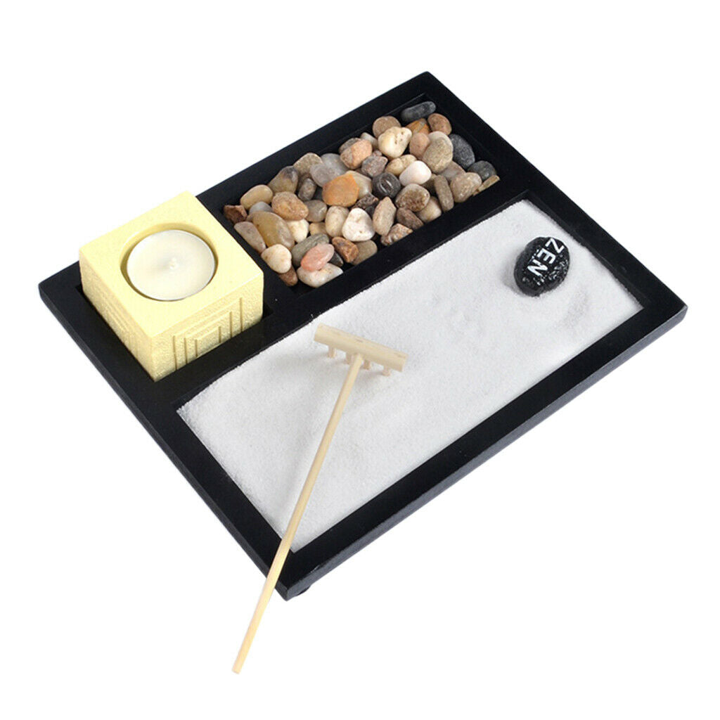 Mini Wooden  Garden Desktop Sandbox Sand Tray For Kids Adults Toys