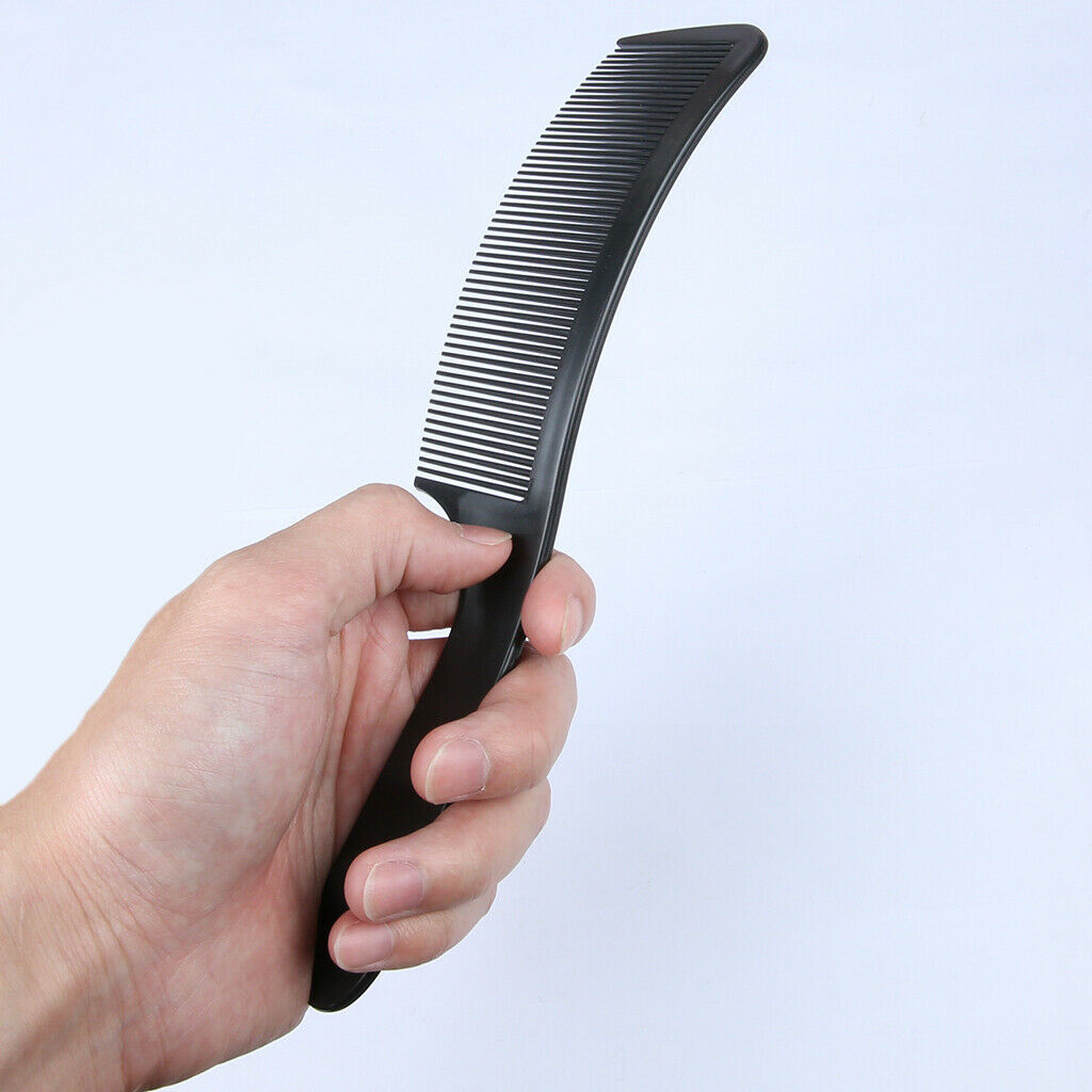 2x Plastic Curved Hair Clipper Cutting Comb Barber Salon Flat Top For Men