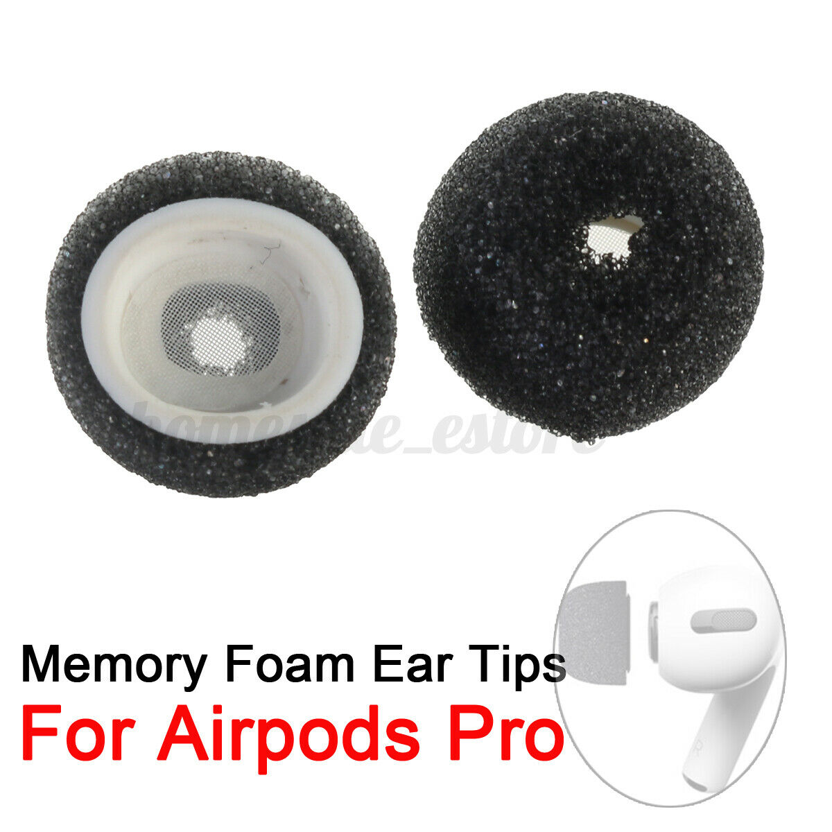2Pcs Air Memory Foam Ear Tips Buds Cap For Airpods Pro For Airpods 3