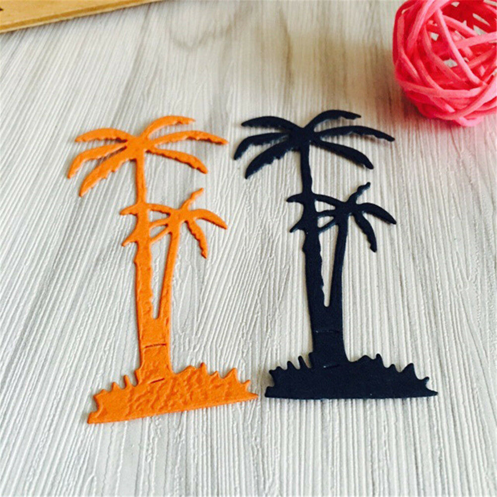 coconut tree cutting die stencil for scrapbooking album card embossing cra.l8