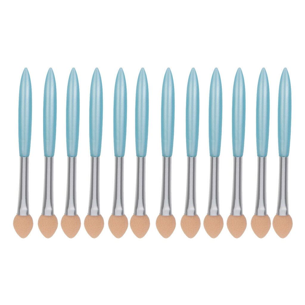 12 lot Disposable Eyeshadow Eyebrow Powder Brushes Applicators Tools Random