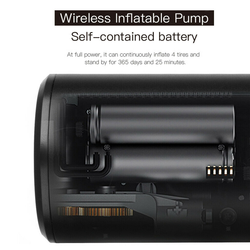 Portable Air Compressor Cordless Tyre Pump Digital LCD Display for Bicycle