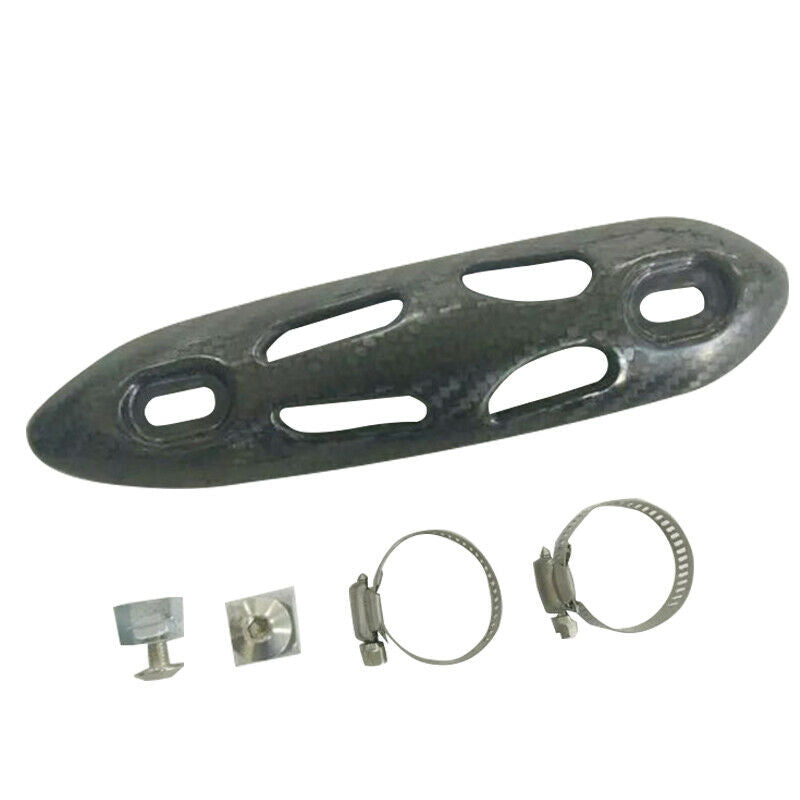 Motorcycle Dirt Pit Bike Exhaust Pipe Mid Section Carbon Fiber Heat Shield Cover