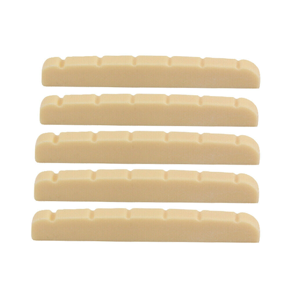 5x 6 String Electric Guitar Nut Saddle For ST  Style Guitar Replacement