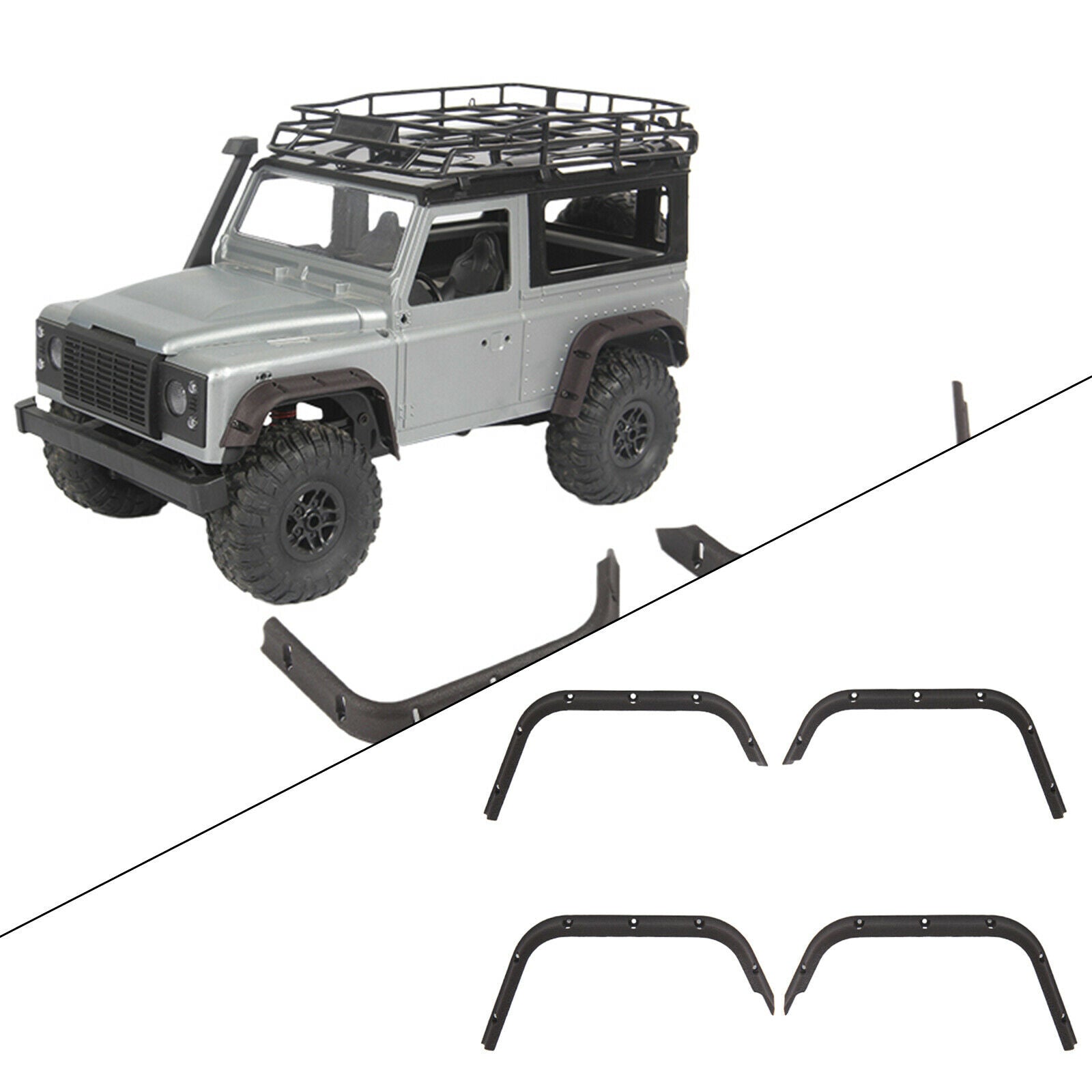 4x RC Fender Flares for MN D90 D91 MN96 MN99 MN99S 1/12 RC Crawler Accessory