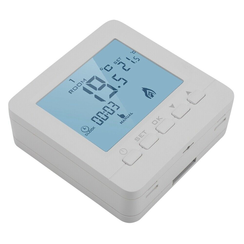 Digital LCD Heating Thermostat Dual Temperature Display Home Temp Controller 5A