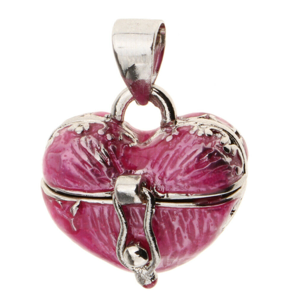 4 Pieces Assorted Enamel Love Heart Locket Cremation Memorial Urn Jewelry