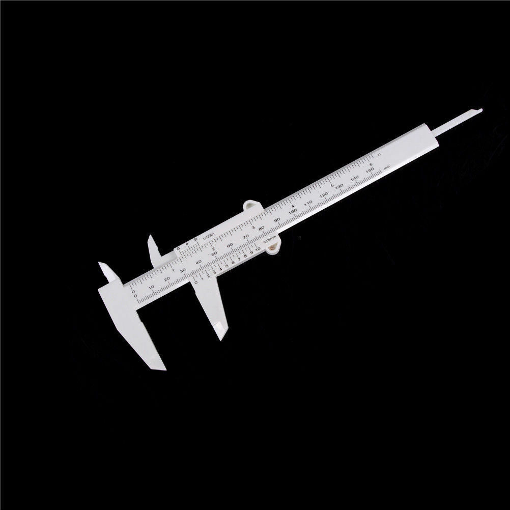 150mm Sliding Vernier Caliper Plastic Measure Ruler Gauge Dual Scal