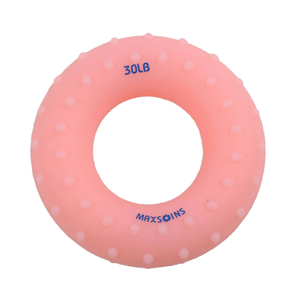 Finger Gripper Strengthener Hand Grip Exerciser Ring 30LB Pink