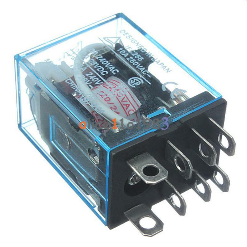 10A AC 220V Coil Power Relay DPDT LY2NJ HH62P HHC68A-2Z With Socket Base