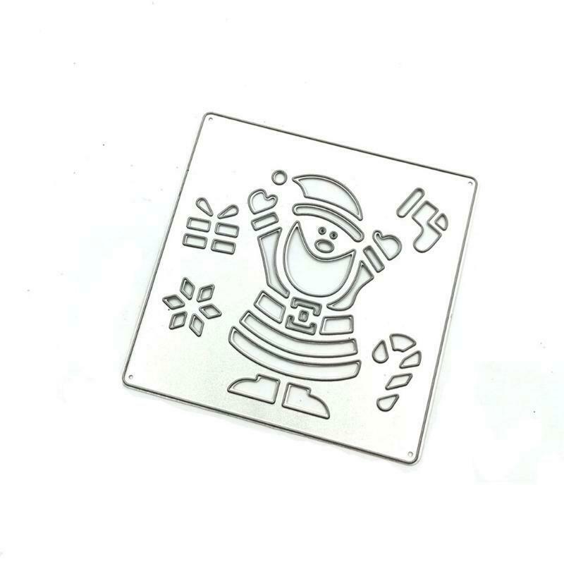 Santa Snow Scene Scrapbook Stencils for Christmas New Year Party Decoration
