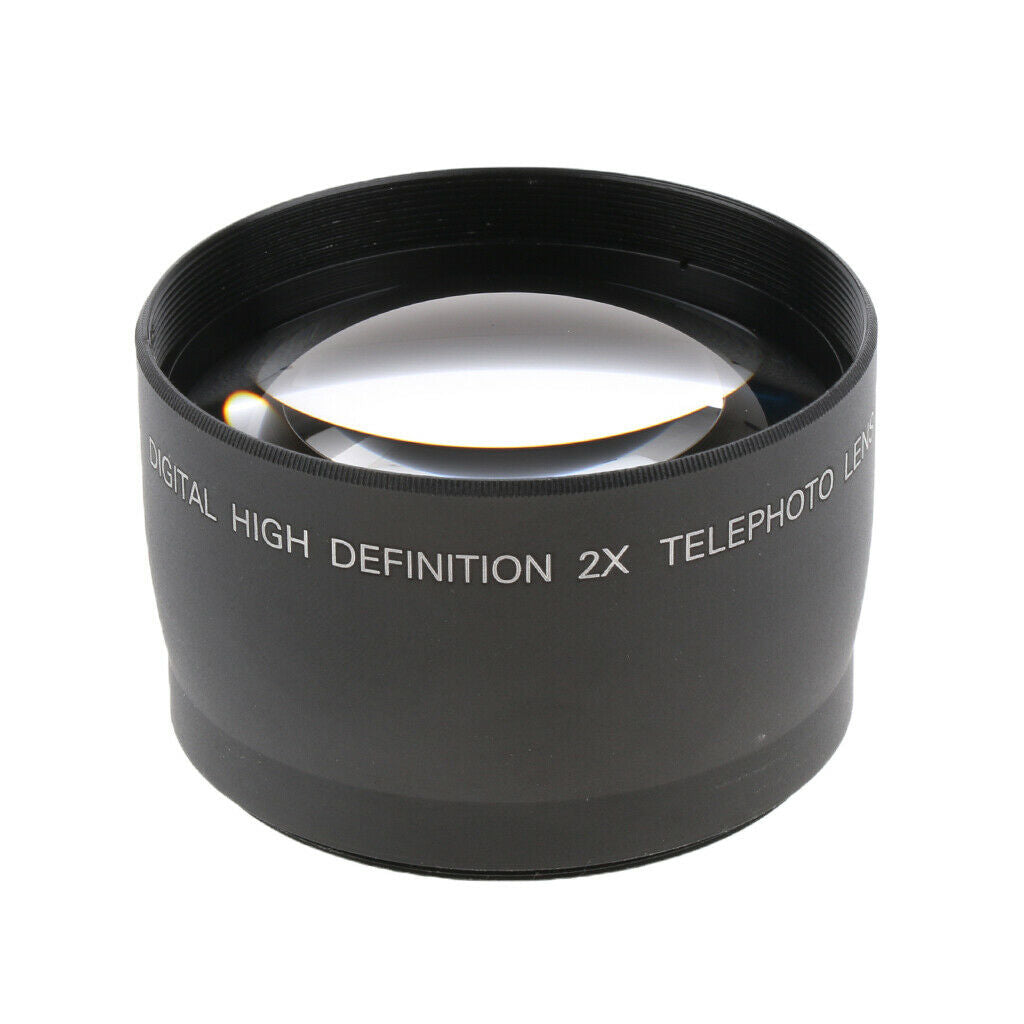 58 mm 2X Magnification Telephoto Converter Lens for Canon Nikon Camera