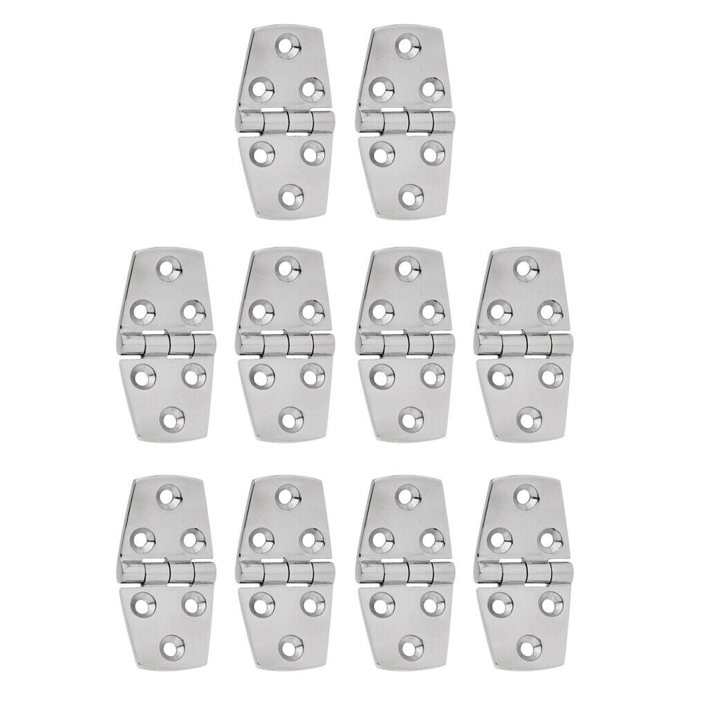 10pcs 3" x 1.5" Marine 316 Stainless Steel Strap Hinge Door Hinge Boat Hatch