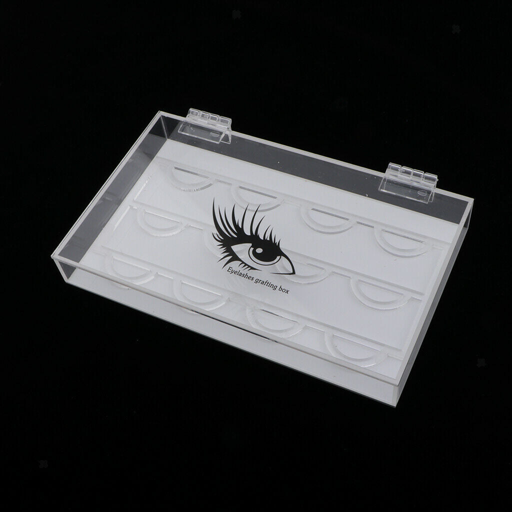 6 Pairs Acrylic False Eyelash Storage Case Display Box Eyelash Holder Stand