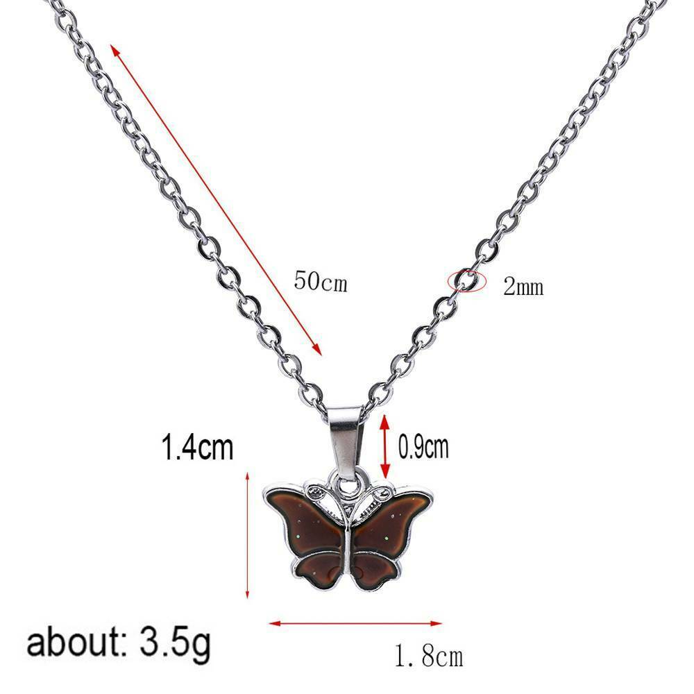Gorgeous Butterfly Pendant Necklace Temperature Control Color Change Jewelry Hot