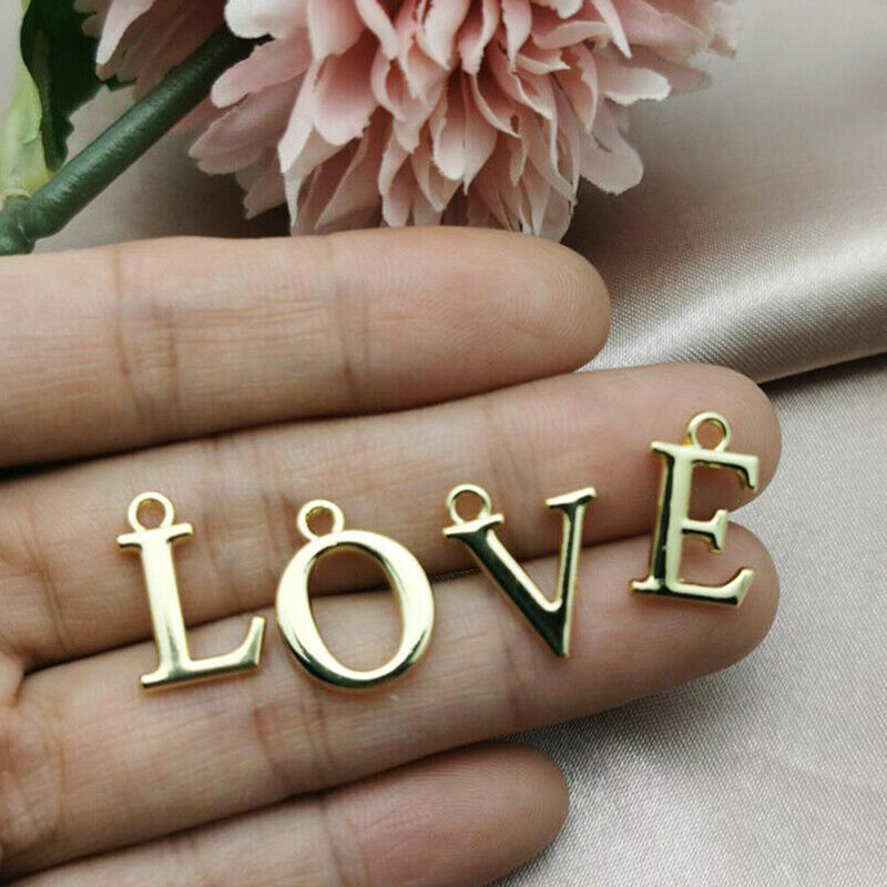 26Pcs A-Z English Letters Alphabet Pendant Initial Charm Necklace Jewelry.l8
