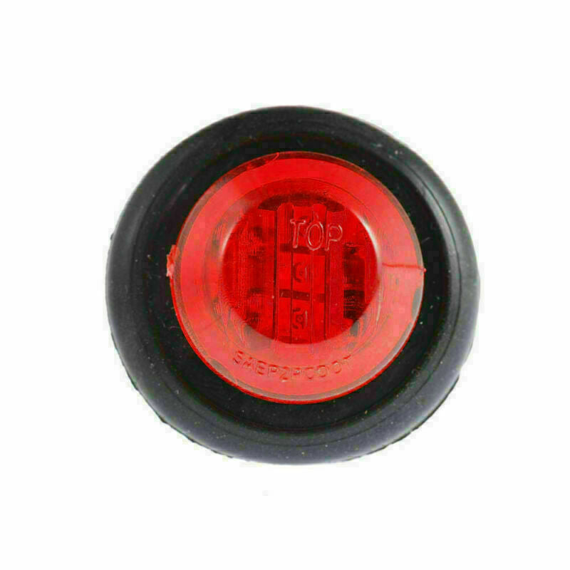 20Pcs Smoked Round Side Marker Lights 3/4"LED Bullet Light Truck Trailer Red US