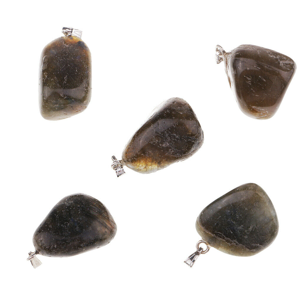 Natural Mineral Pendant Polished Stone Pendant Decor for Necklace Gifts #8