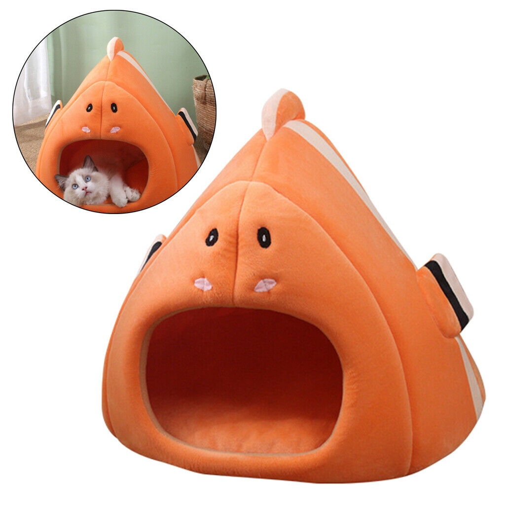 Pet cave bed washable cute little cave cozy soft warm for