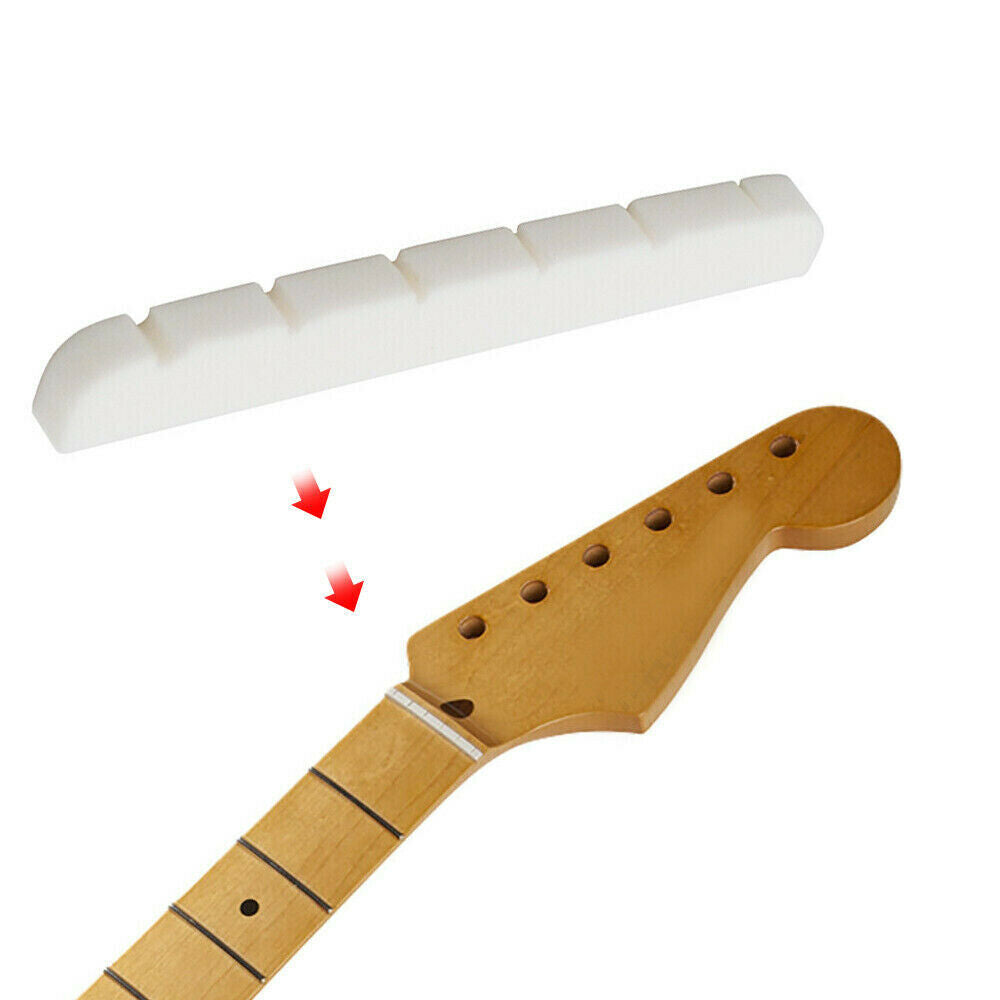 2x Durable Compact Bone Nut 42mm for Electric Guitar Strat Stratocaster Tele