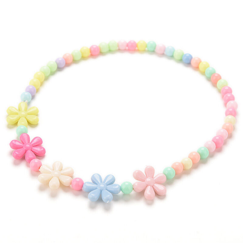 Baby Toddlers Necklace & Bracelet Flower Kids Gift Party Jewelry Baby EOBD