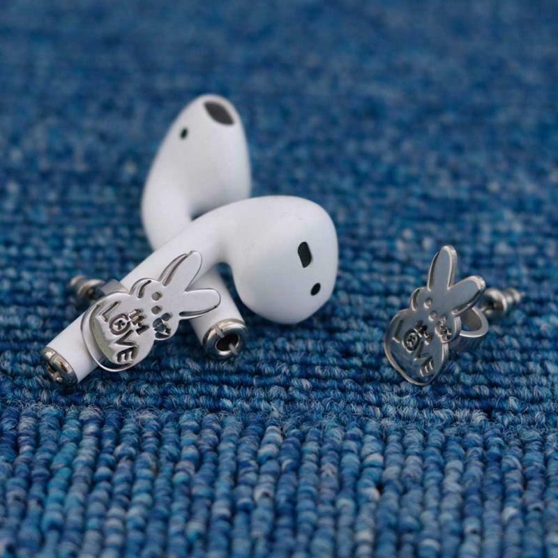 1 Pair Stainless Steel Anti Lost Earring Earphone Earbuds Connector