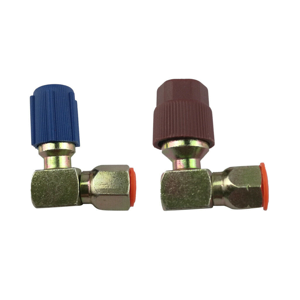 90 Degree High/Low Side Dapter 7/16L 3/8H R12 to R134a Retrofits Connector