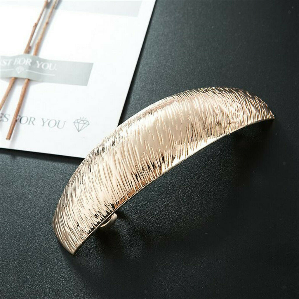 2Pcs Fashion Rectangle French Barrette Textured Hair Clip Hair Accessories