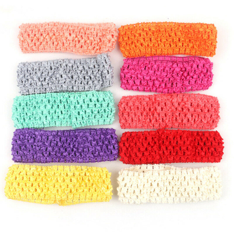 10x 1.5inch Crochet Tube Top Tutu Elastic Waistband Headband Hair band 、 IAFFDD