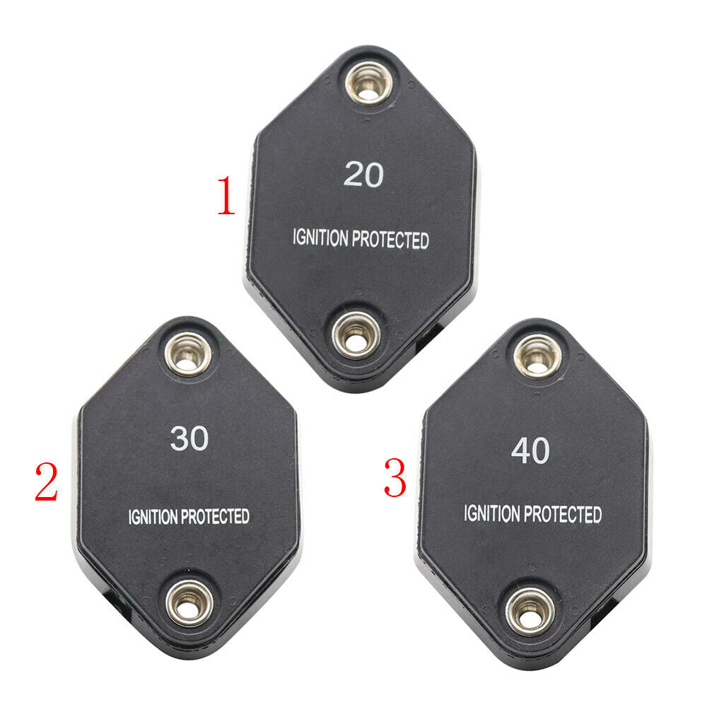 12V/32V 20-40AMP In-Line RV Car Circuit Breaker Manual Reset Fuse Holder 20A