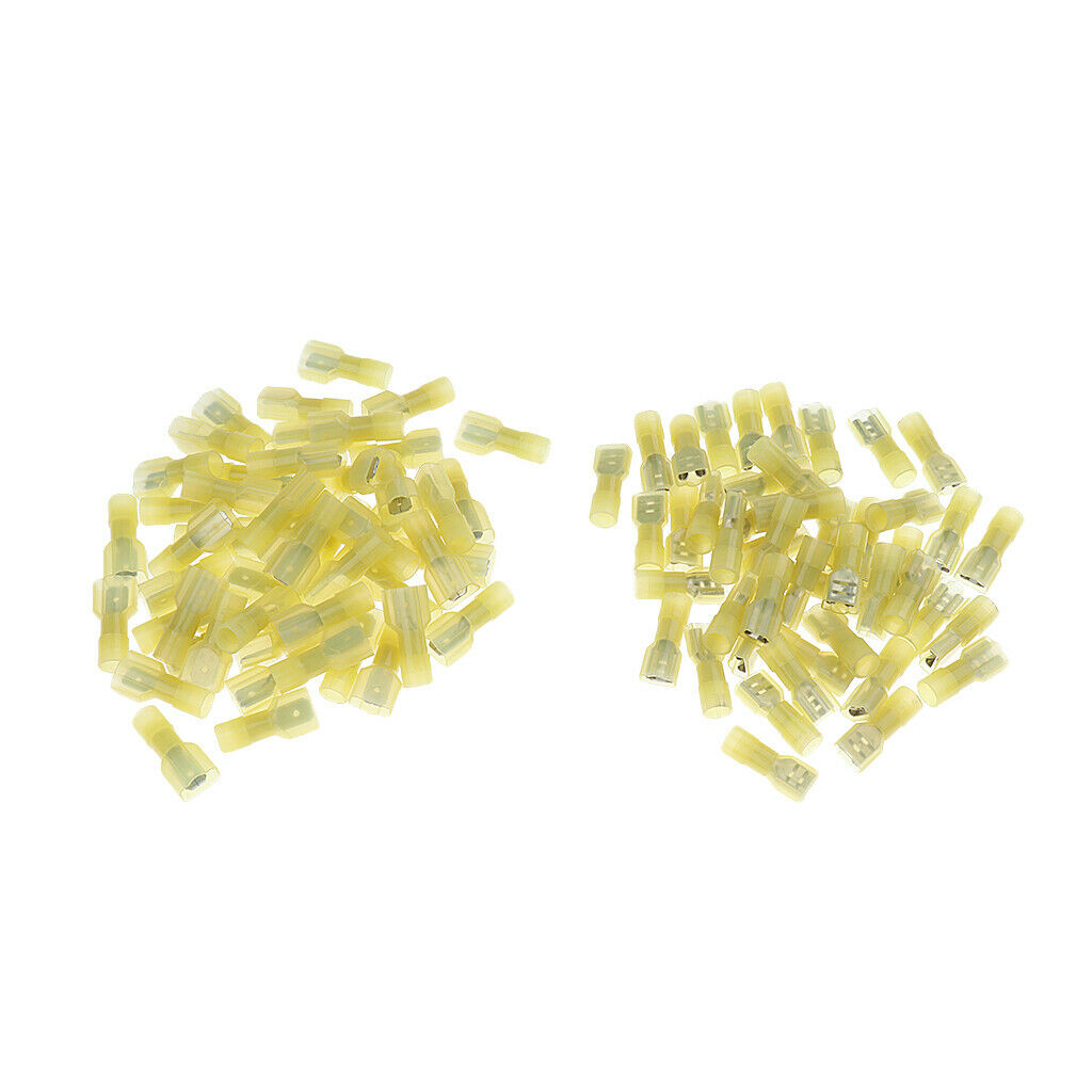 100 Pieces 12-10 Gauge Nylon Fully Insulated Male Female Spade Terminals Kit