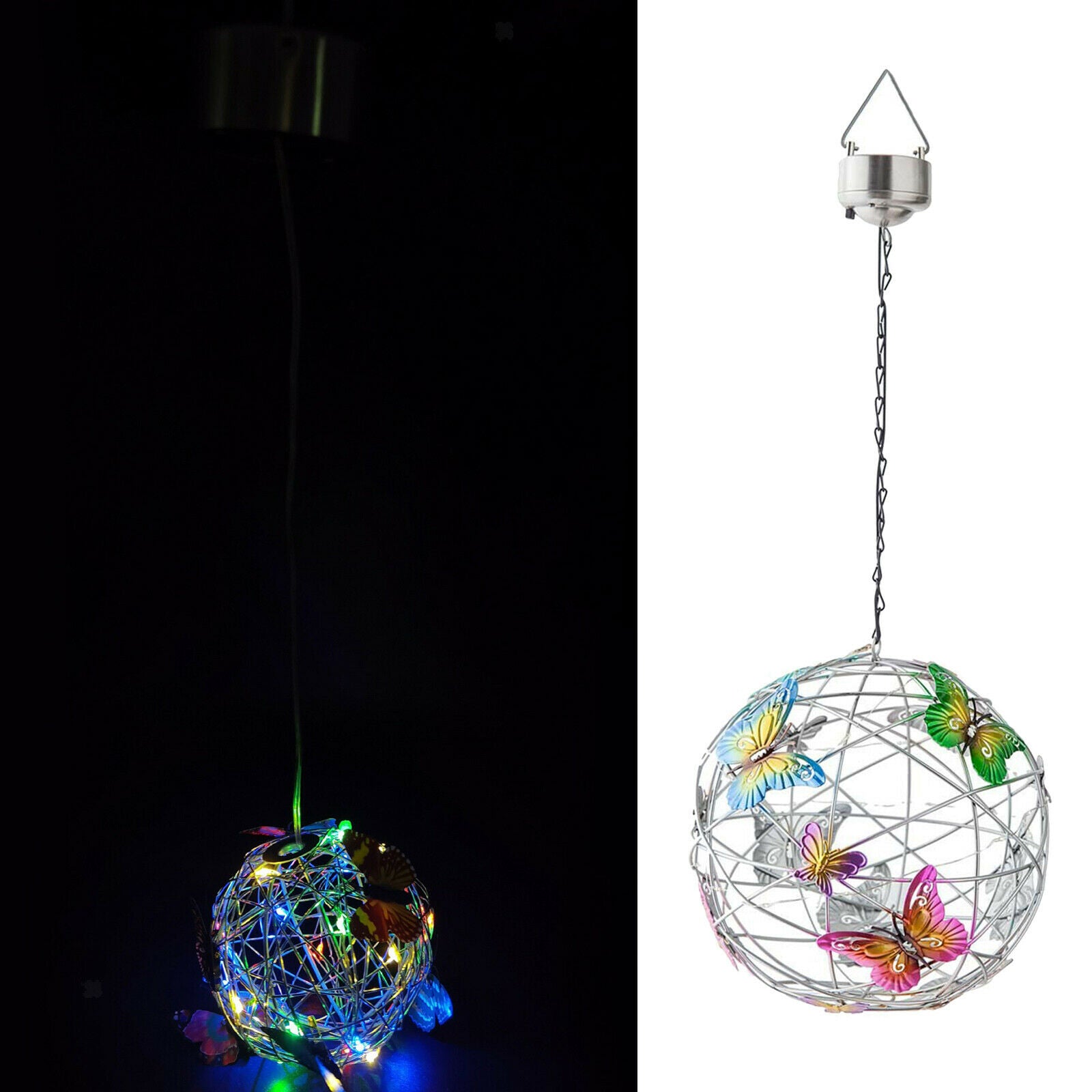 Beautiful Butterfly Light Ball Solar Powered Light Garden Decor Family Gifts