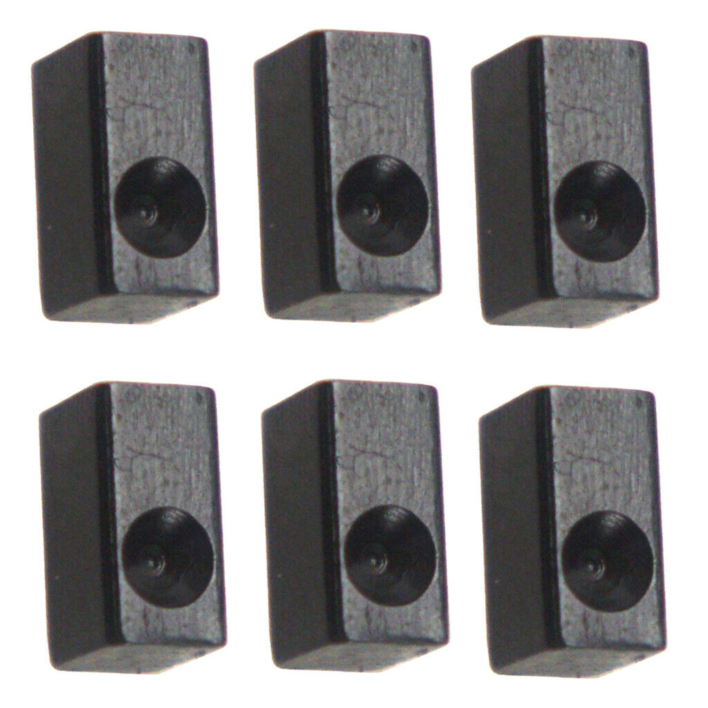 6 Pieces Electric Guitar Tremolo Bridge Saddle Insert Lock String Iron Blocks