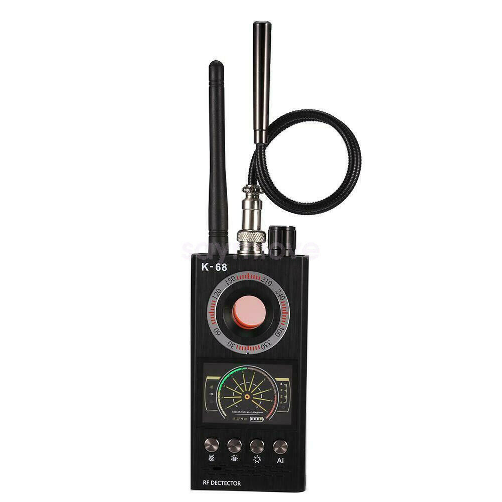 K68 Wireless RF Bug Signal Detector Anti Spy Camera Lens Bug Finder Full Range